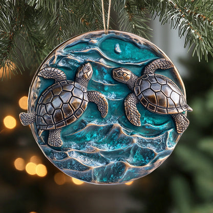 Shineful 2D Acrylic Ornament Ocean Harmony Sea Turtle