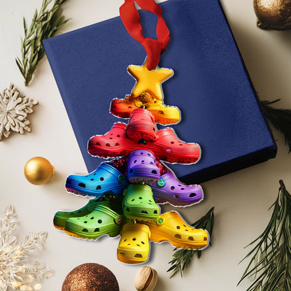 Shineful 2D Acrylic Ornament Colorful Croc Tree