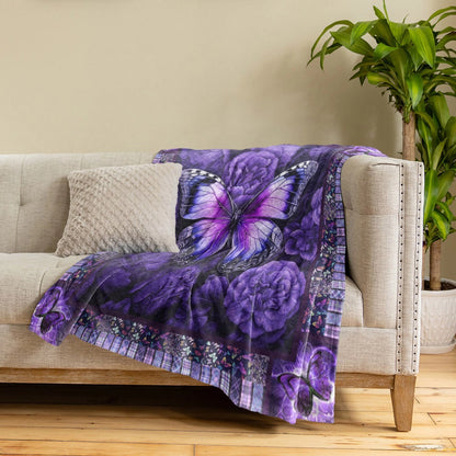 Shineful Fleece Blanket Butterfly Bliss Purple