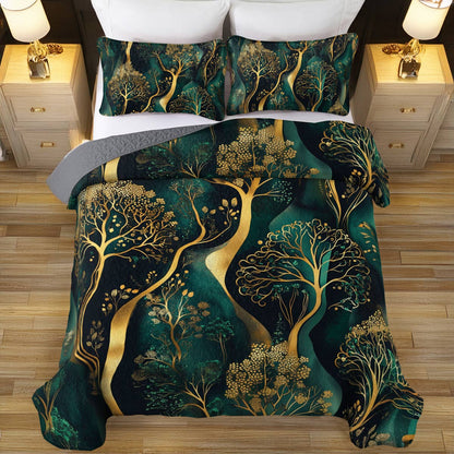 Shineful All Season Quilt 3-Piece Set Emerald Dreams