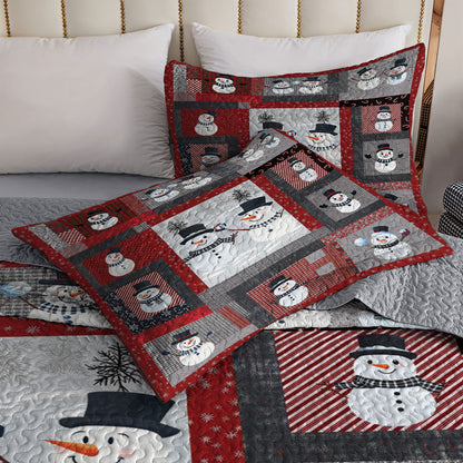 Shineful All Season Quilt 3-Piece Set Playful Snowmen