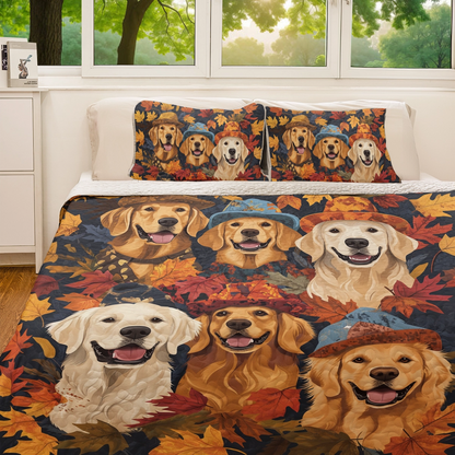 Shineful All Season Quilt 3-Piece Set Golden Harvest