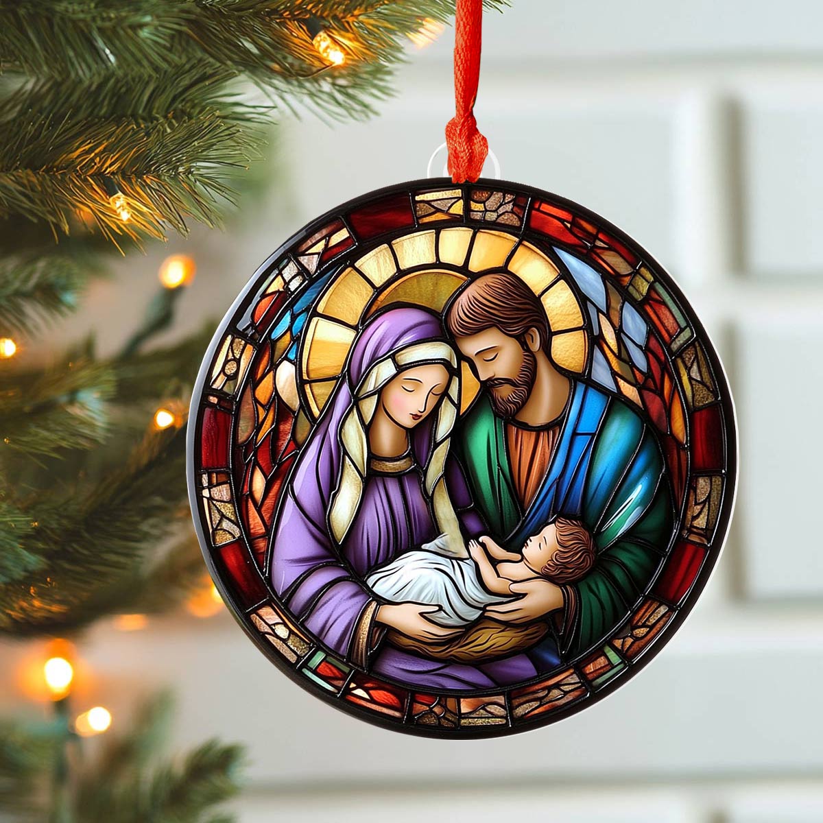 Shineful 2D Acrylic Ornament Nativity Scene