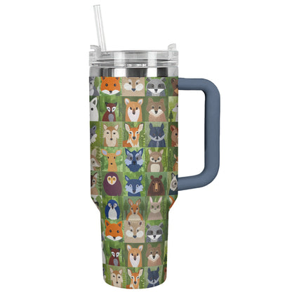 Fabric Animal 40 Oz Shineful™ Tumbler Pattern Nl09 Navy 40Oz