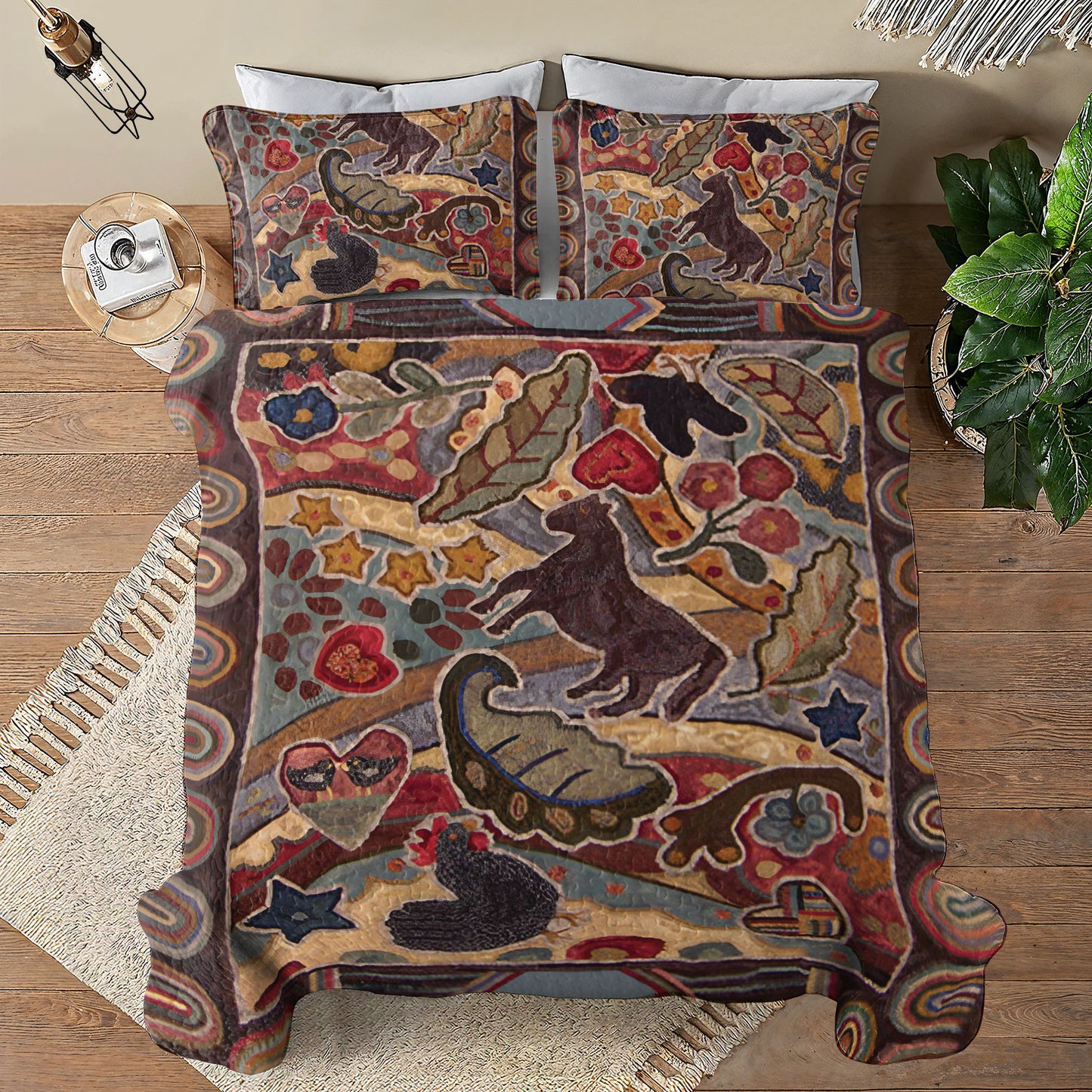 Shineful All Season Quilt 3-Piece Set Farmhouse Folk