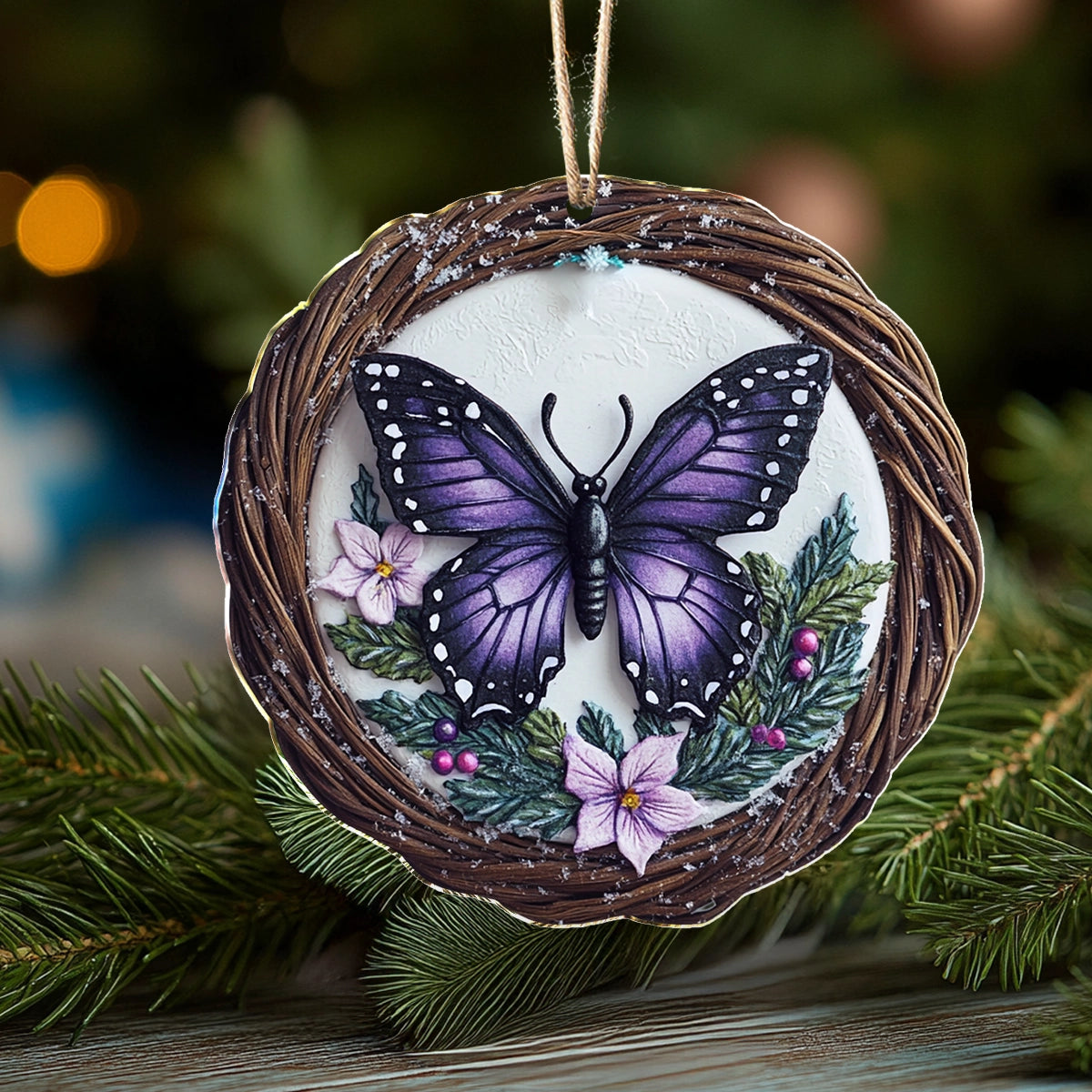 Shineful 2D Acrylic Ornament Enchanted Winter Butterfly