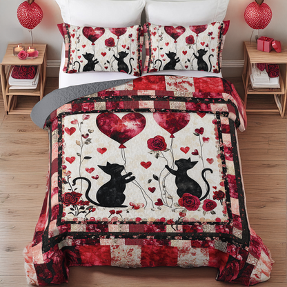 Shineful All Season Quilt 3-Piece Set - Purrfect Love