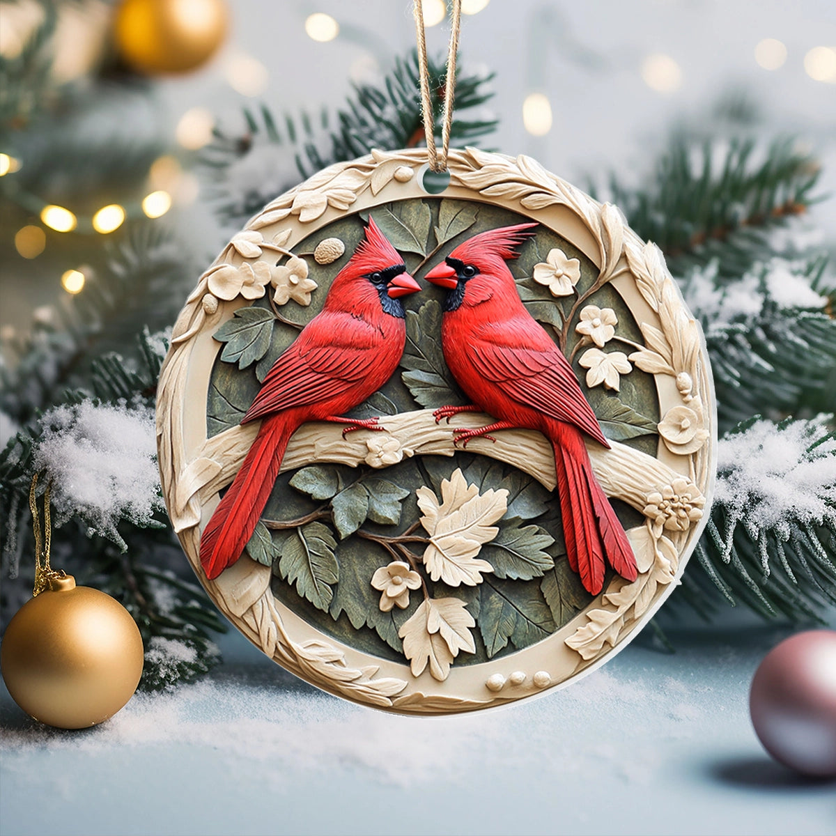 Shineful 2D Acrylic Ornament - Cardinal Cheer