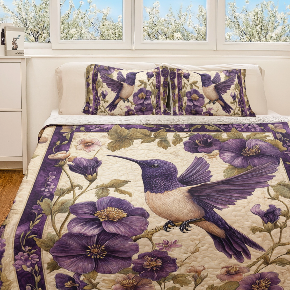 Shineful All Season Quilt 3-teiliges Set Violet Wings Sanctuary