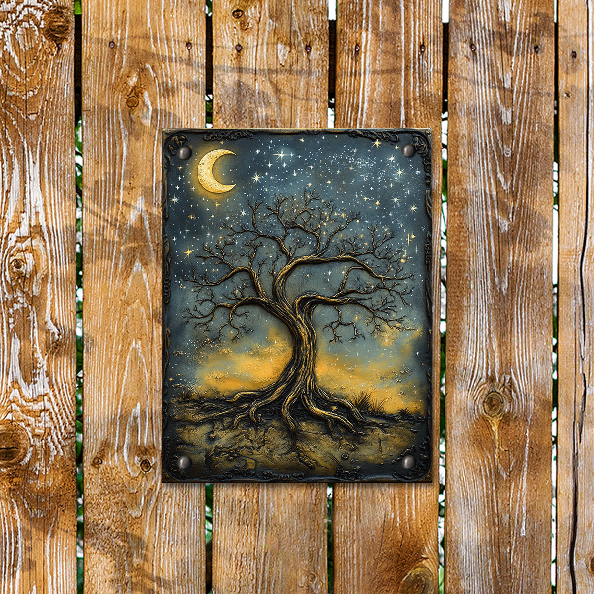 Shineful 2D Metal Sign Celestial Tree of Life