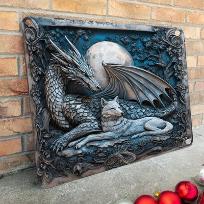 Shineful 2D Metal Sign Dragon Moonlit Guardians