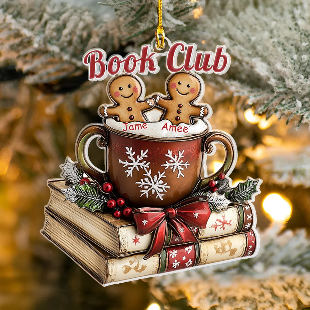 Shineful 2D Acrylic Ornament Personalized  Holiday Reads & Treats