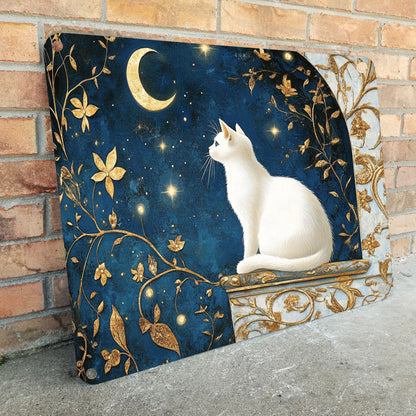 Shineful 2D Metal Sign Moonlit Whiskers