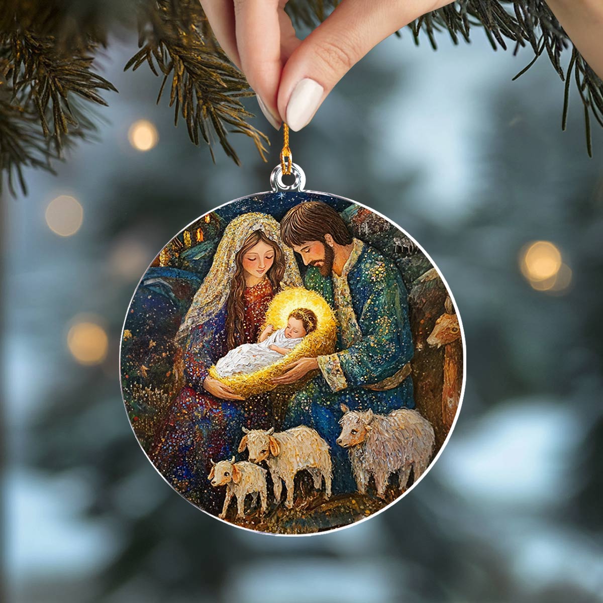 Shineful 2D Acrylic Ornament Sacred Christmas Nativity