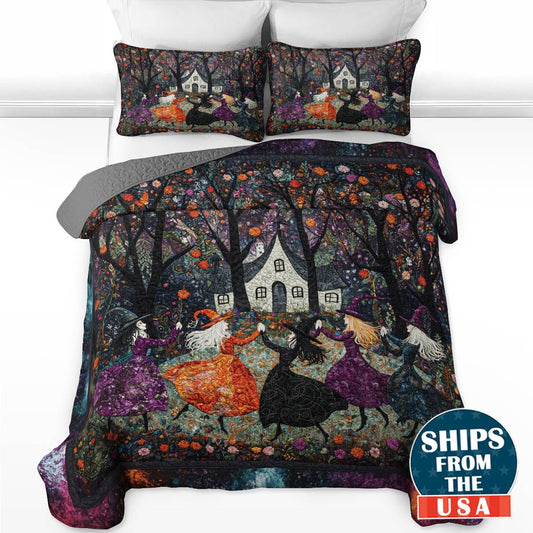 Shineful All Season Quilt 3-Piece Set Beautiful Witchy Woman