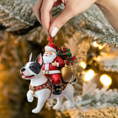 Shineful 2D Acrylic Ornament Santa's Festive Pup