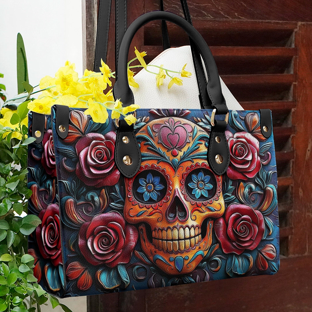 Shineful Leather Bag Vivid Skull and Roses