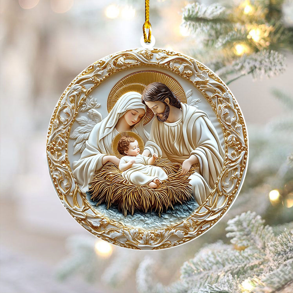 Shineful 2D Acrylic Ornament - Holy Family Christmas