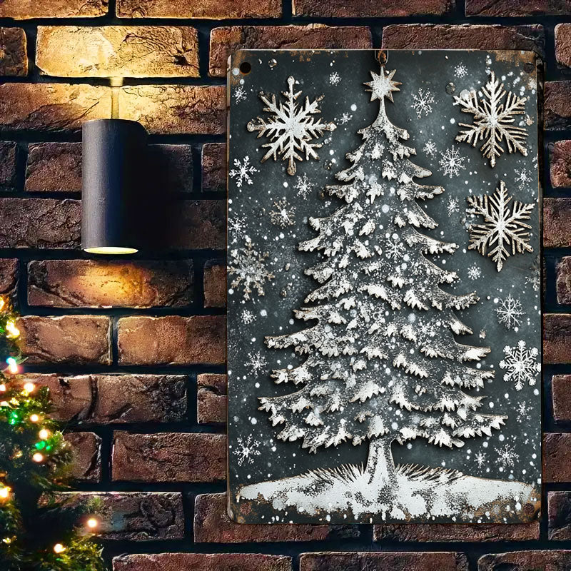 Shineful 2D Metal Sign Vintage Christmas Tree