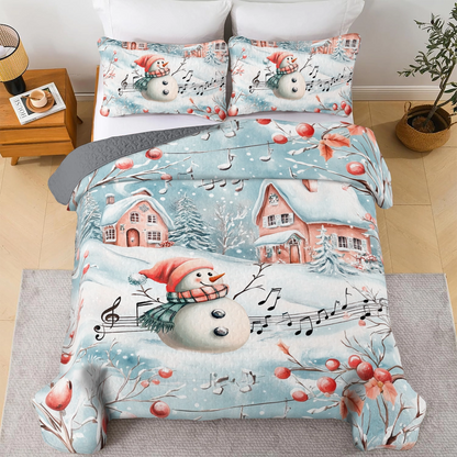 Shineful All Season Quilt 3-Piece Set Christmas Winter Melody