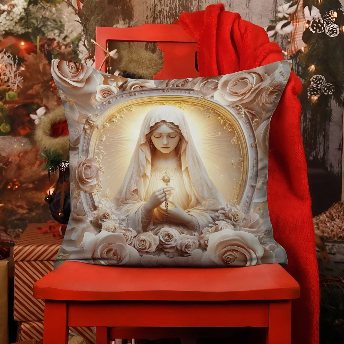 Shineful 2D Print Cushion Cover, Pillowcase, Pillows Covers - Rose Of The Divine