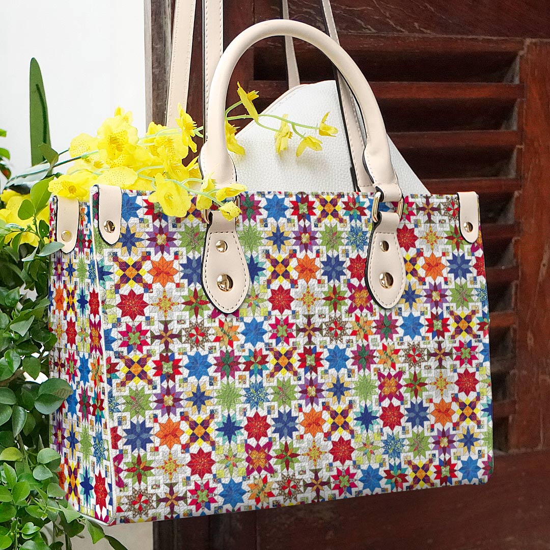 Quilting Leather Bag Shineful Traditional Blocks Ms Nl09