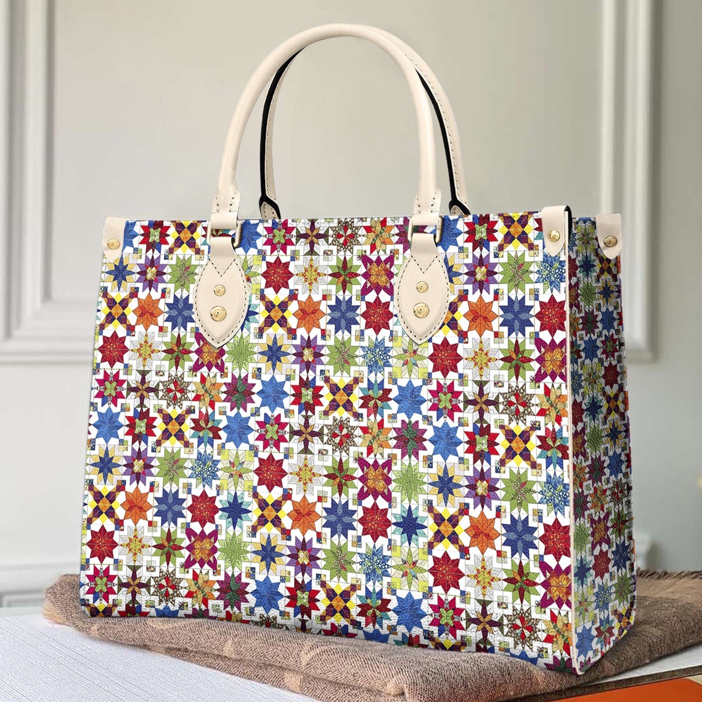 Quilting Leather Bag Shineful Traditional Blocks Ms Nl09