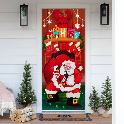 Shineful Door Cover Santa's Doorway