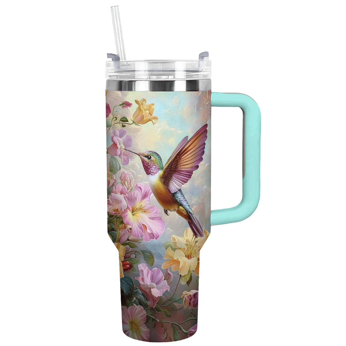 Glänzender Becher „Hummingbird Floral Dream“