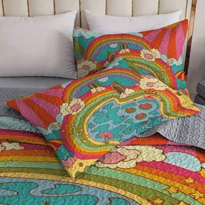 Shineful All Season Quilt 3-Piece Set Far Out Flora