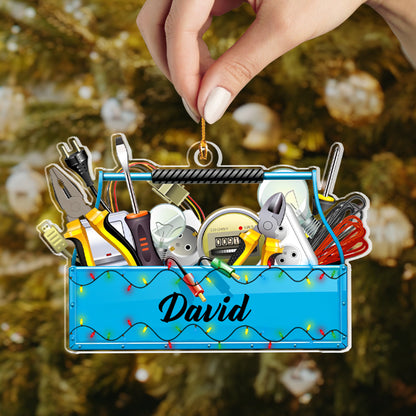 Shineful Personalized 2D Acrylic Ornament - Electrician's Toolbox