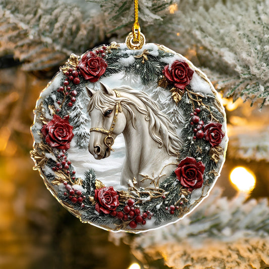 Shineful 2D Acrylic Ornament Majestic Winter Horse