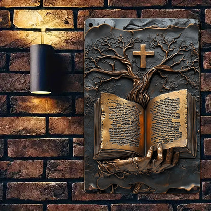 Shineful 2D Metal Sign Tree of Life in Scripture