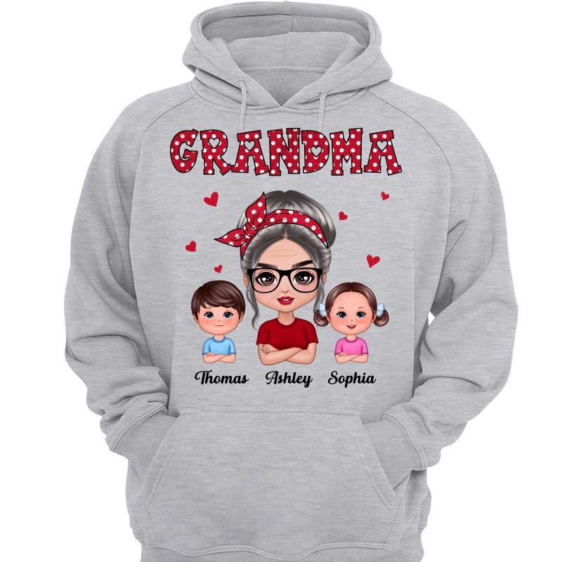 Shineful T-shirt Polka Dot Pattern Grandma And Grandkids - Personalized Unisex T-Shirt