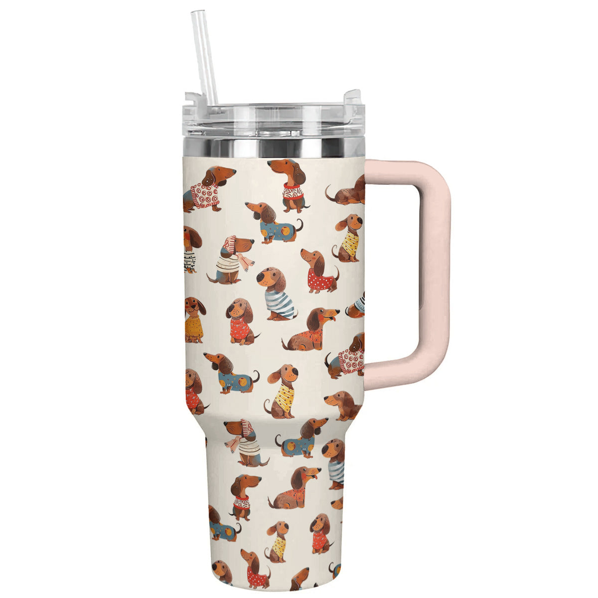 Dachshund 40 Oz Shineful™ Tumbler Cute 2 Nl09 Pink 40Oz