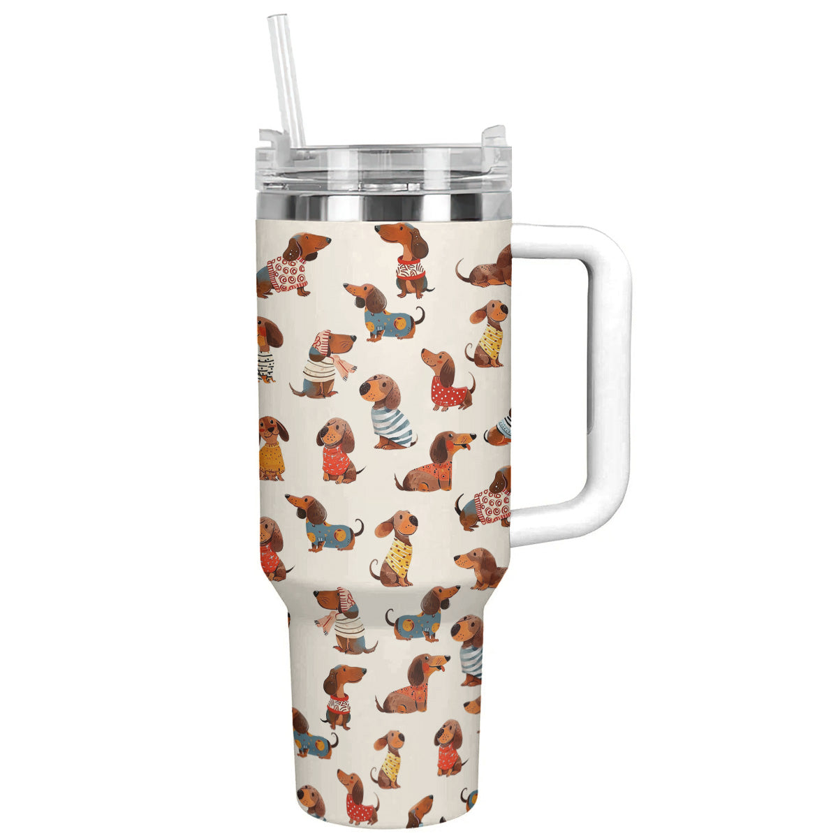 Dachshund 40 Oz Shineful™ Tumbler Cute 2 Nl09 White 40Oz