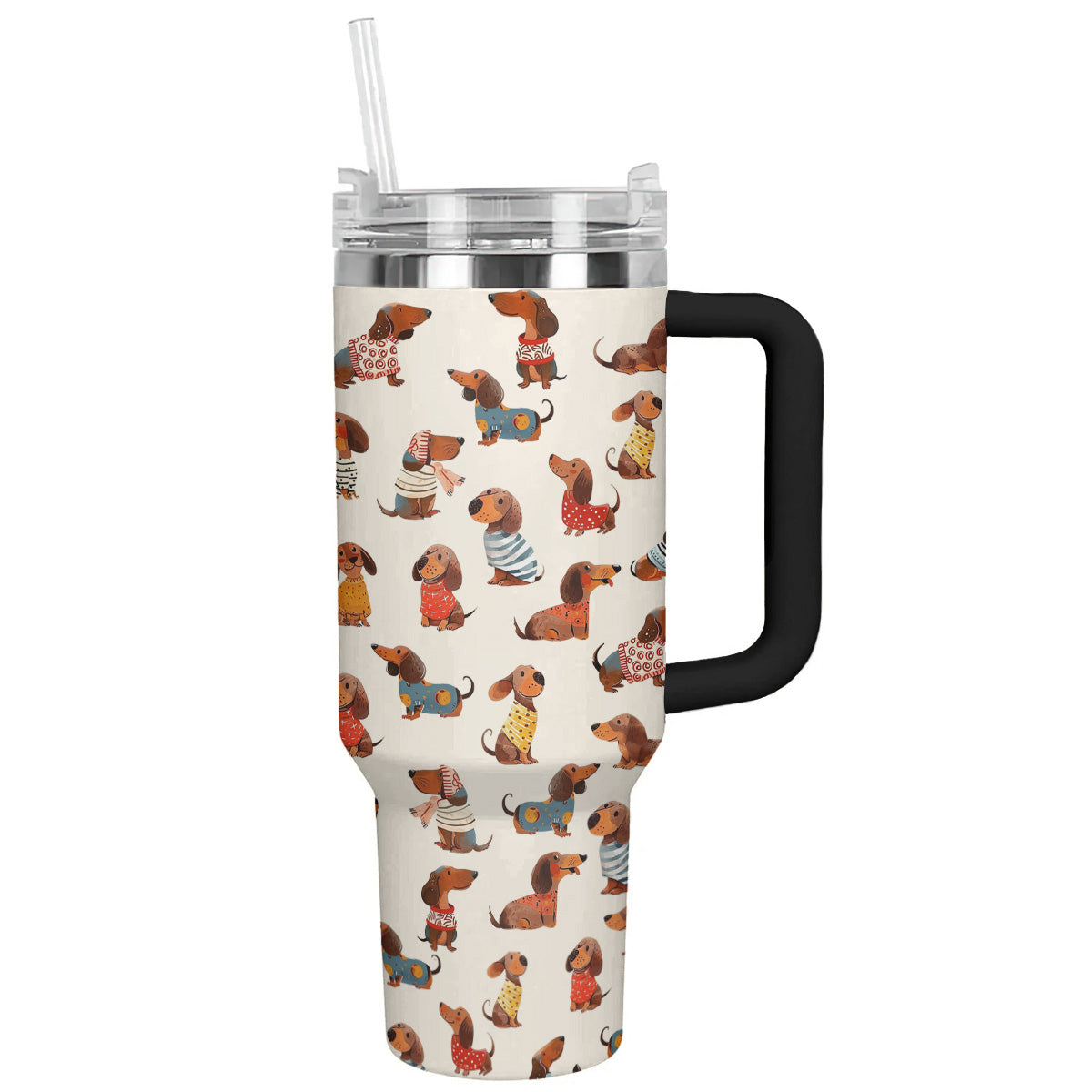 Dachshund 40 Oz Shineful™ Tumbler Cute 2 Nl09 Black 40Oz