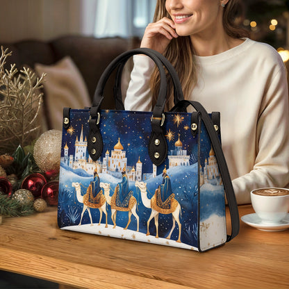 Shineful Leather Bag Starry Nativity Journey