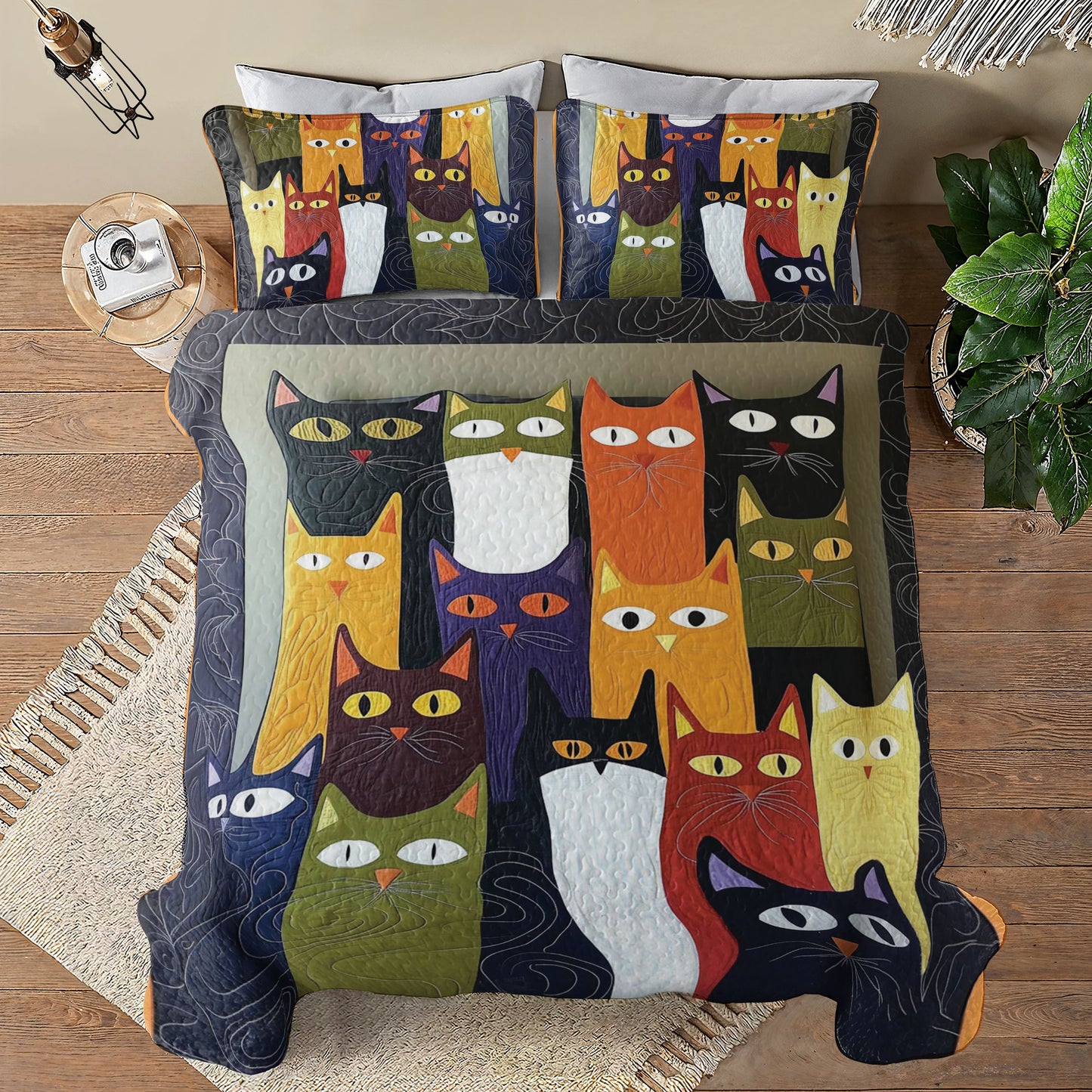 Shineful All Season Quilt 3-Piece Set Whiskered Wonders