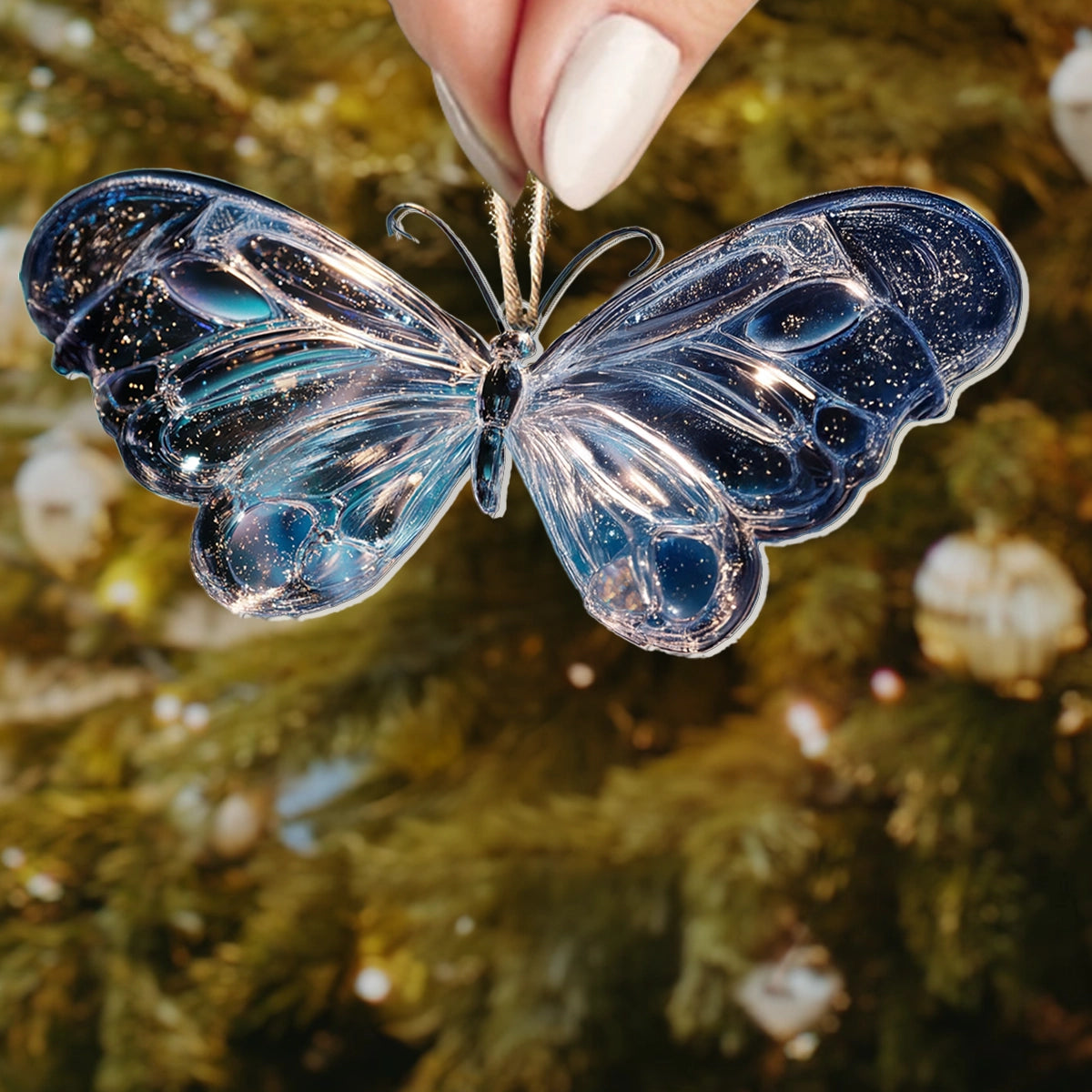 Shineful Acrylic Ornament Enchanted Blue Butterfly