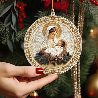 Shineful 2D Acrylic Ornament - Mother’s Embrace: Mary & Jesus