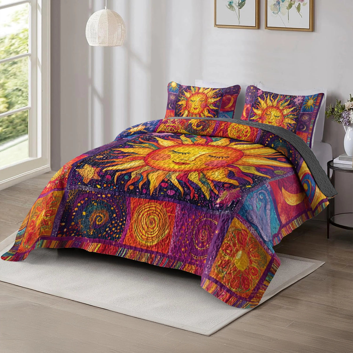 Shineful All Season Quilt 3-Piece Set Hippie Sunbeam Dreams