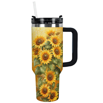 Verre brillant Tournesol Golden Bloom Elegance