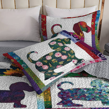 Shineful All Season Quilt 3-Piece Set Colorful Dachshunds