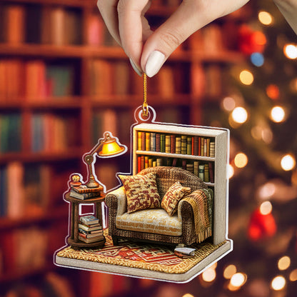 Shineful 2D Acrylic Ornament - Cozy Reading Nook