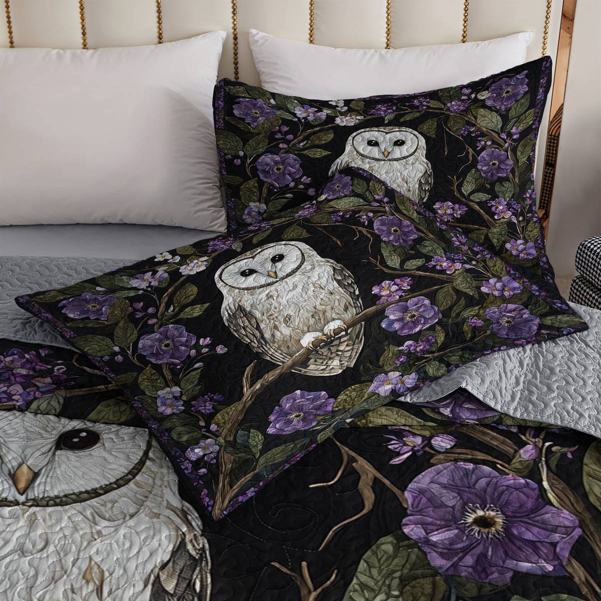 Shineful All Season Quilt 3-Piece Set - Enchanted Owl Garden