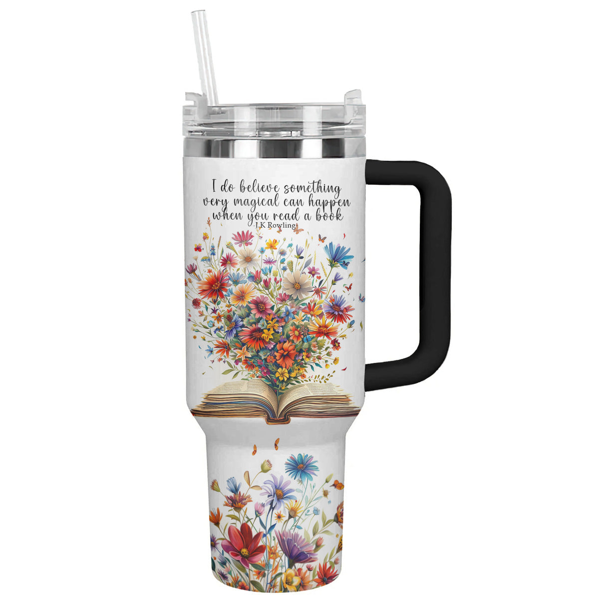 Reading 40 Oz Shineful™ Tumbler Flower Bloom Nl09 Black 40Oz