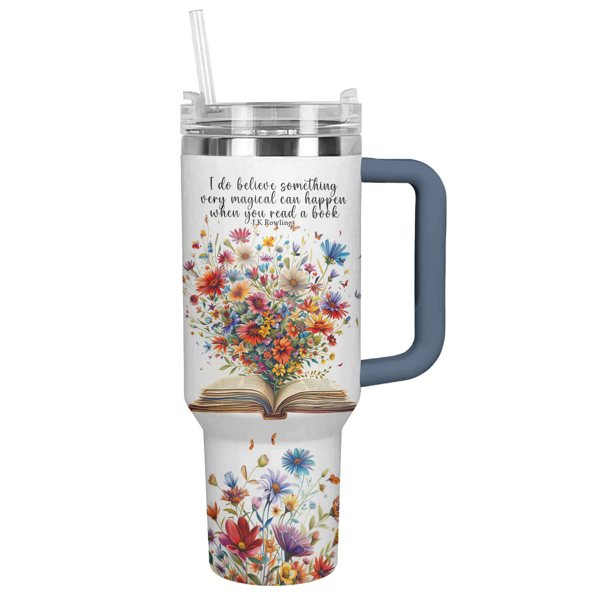 Reading 40 Oz Shineful™ Tumbler Flower Bloom Nl09 Navy 40Oz