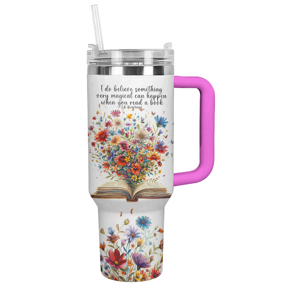 Reading 40 Oz Shineful™ Tumbler Flower Bloom Nl09 Hot Pink 40Oz