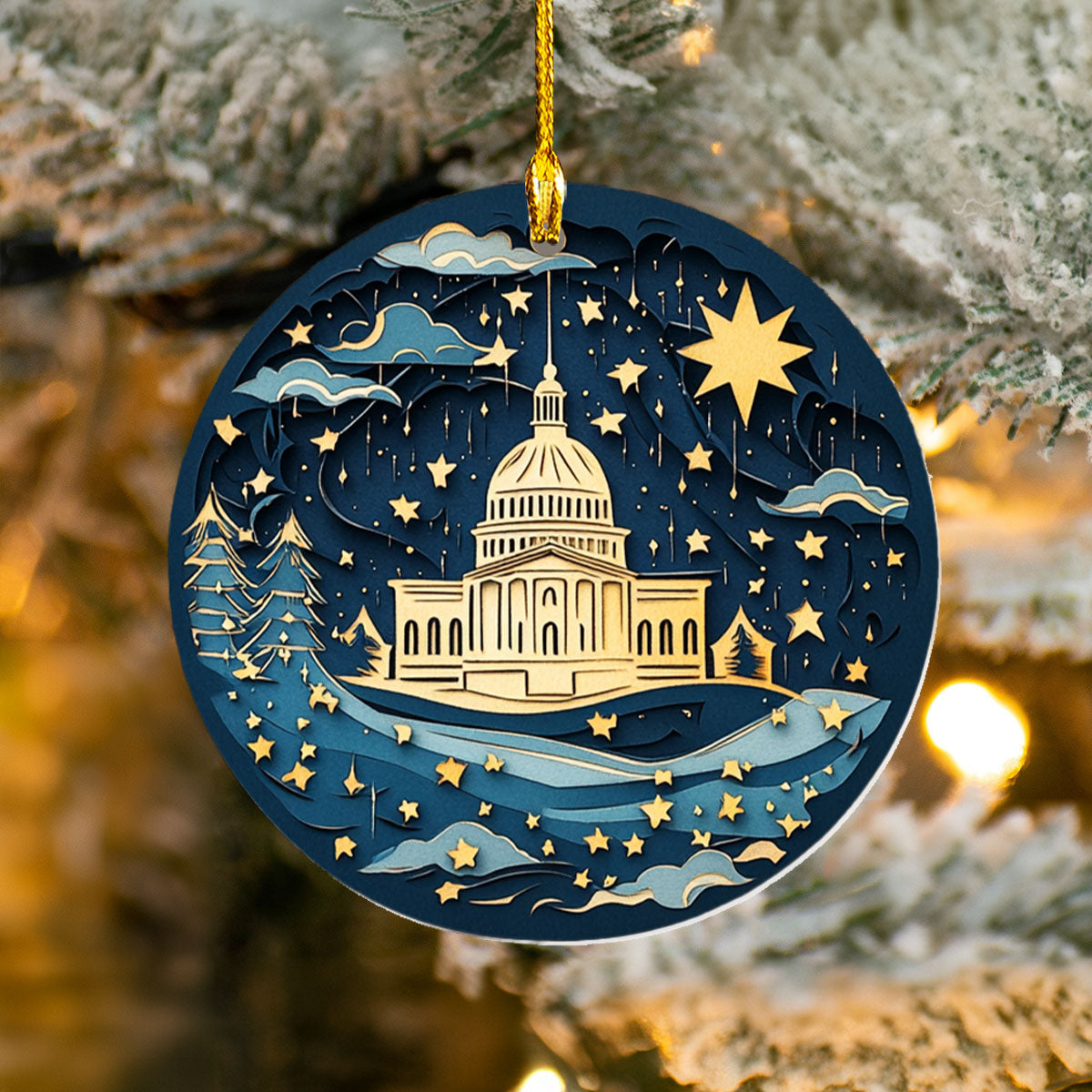 Shineful Acrylic Ornament Capitol Christmas